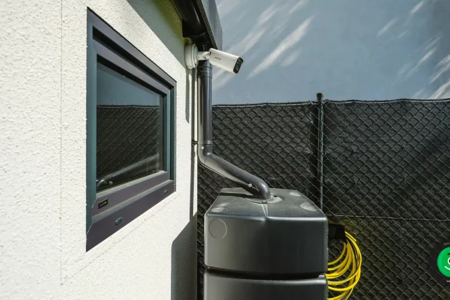 Detailní fotografie okapového systému