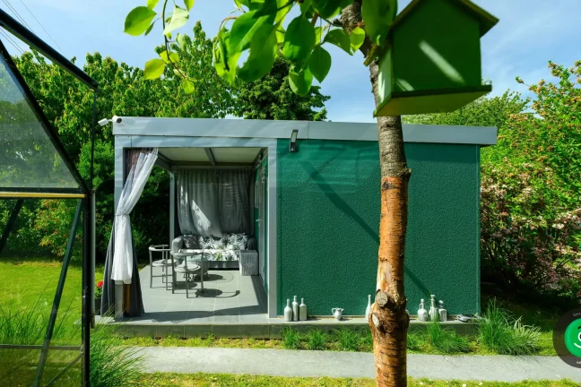 Zahradní domek gardeon s přístřeškem