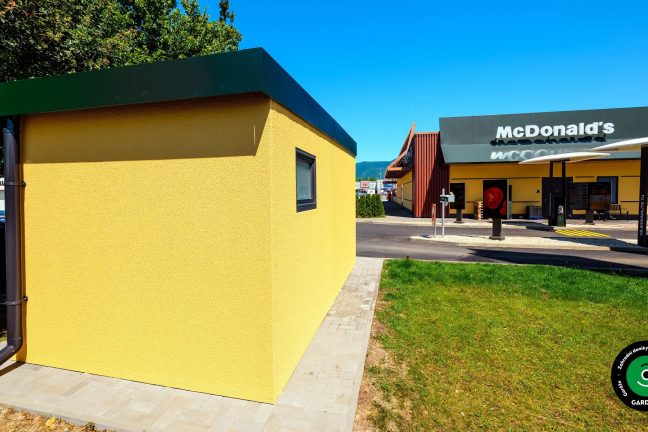 Montovaná stavba sloužící jako sklad.